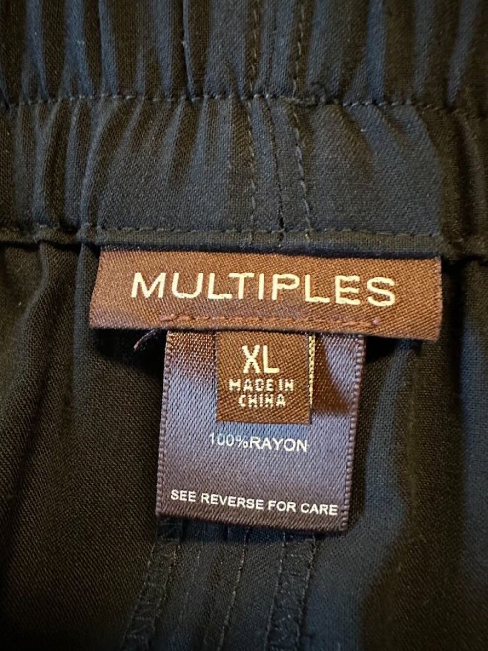 NWOT Multiples Black Rayon Gored Skirt Size XL - Picture 8 of 9